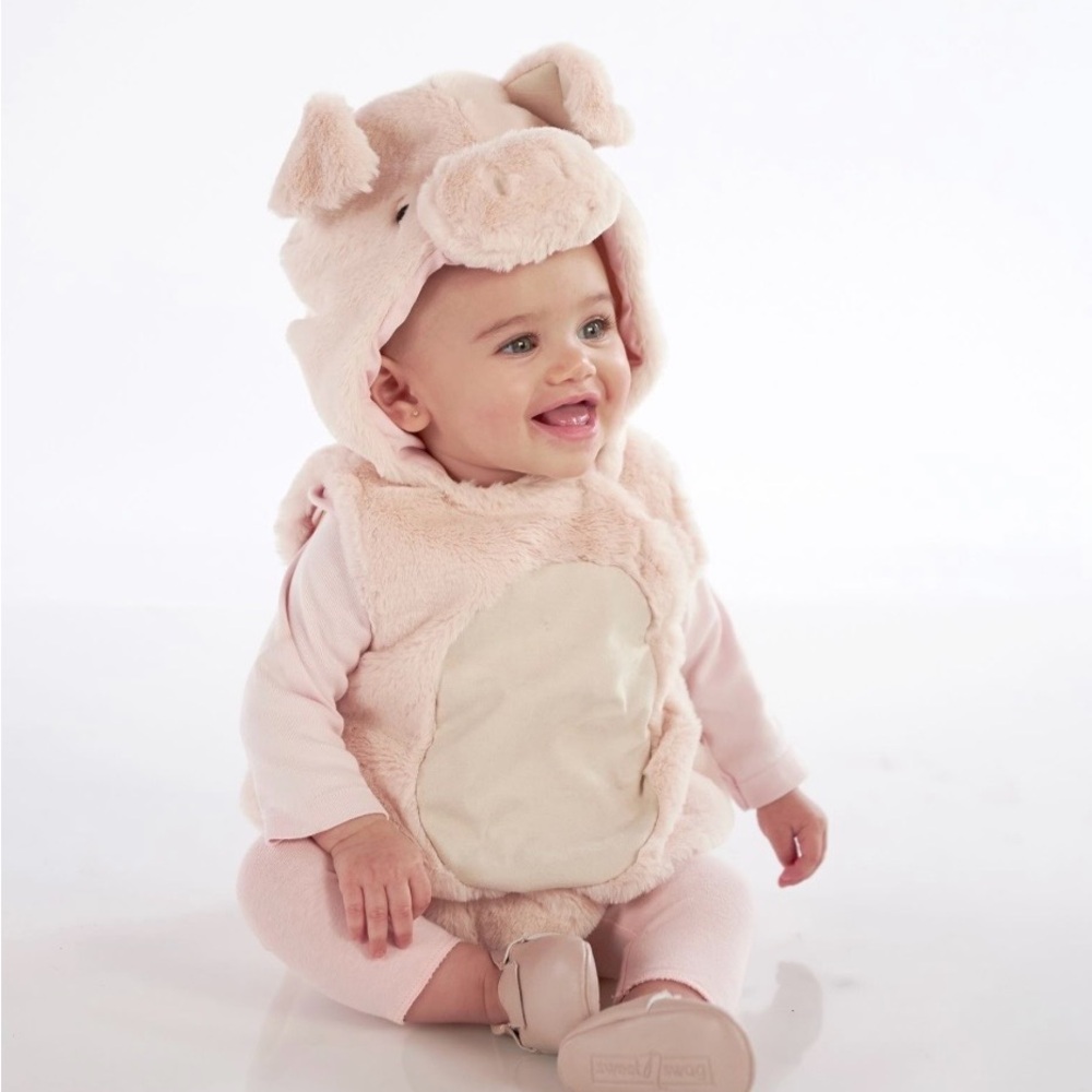 Pottery Barn Kids Plush Piglet Costume in Light Pink 6-12 Months
